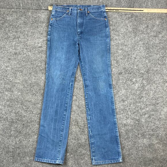 Wrangler Jeans Mens Size 33x38 Blue Cowboy Cut Straight Fit Western Denim - Picture 1 of 10